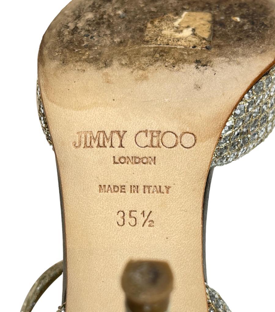 Jimmy Choo Glitter Mary Jane Sandals For Sale 4