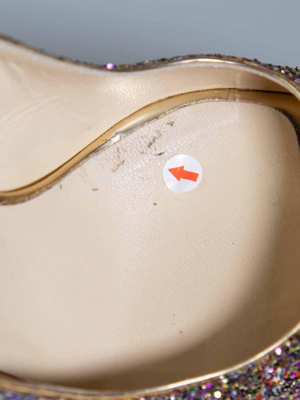 Jimmy Choo Glitter Slingback Heels Size IT 41 2