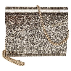 Jimmy Choo Gold Acrylic and Leather Candy Chain Clutch