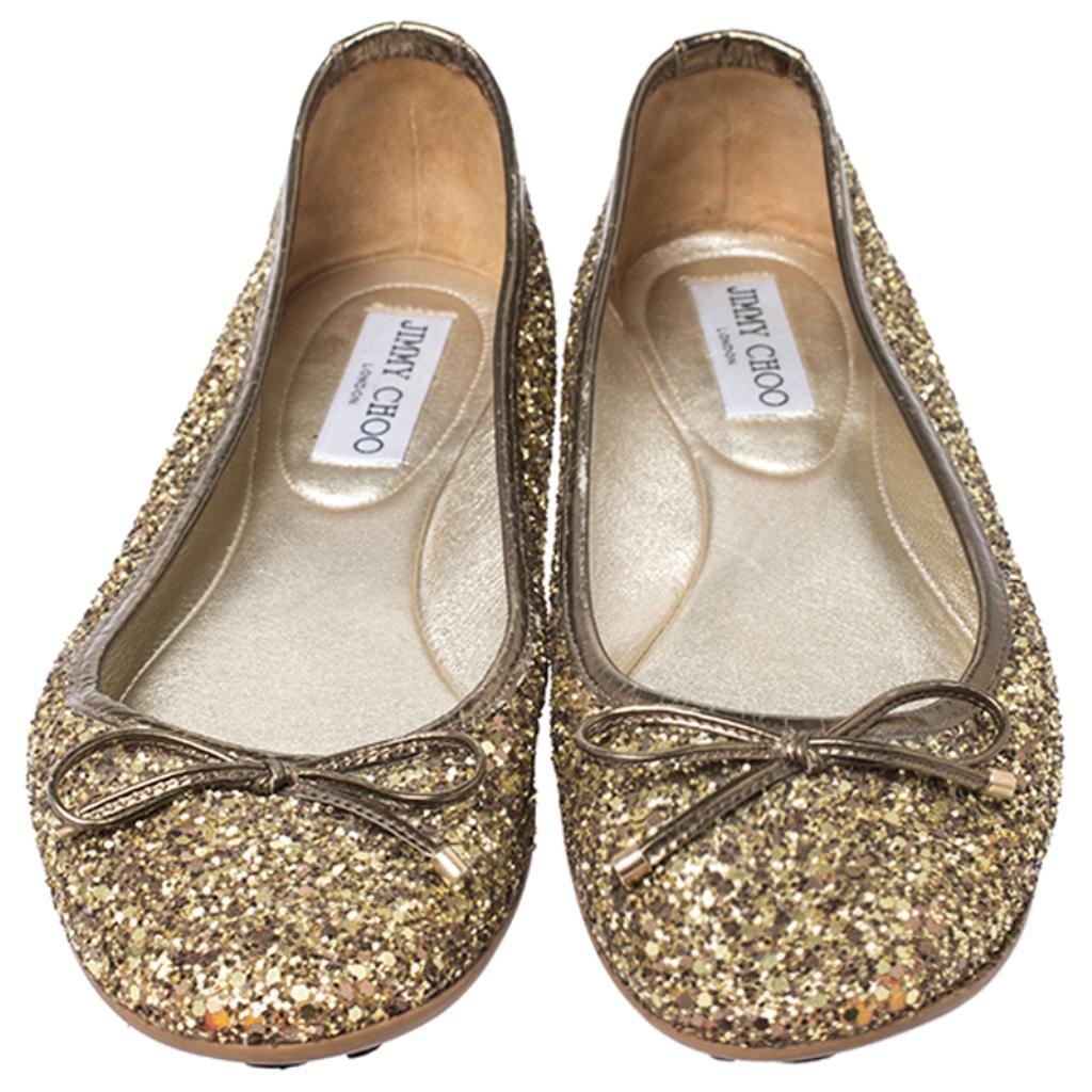 glitter ballet flats