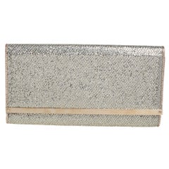 Gold glitzernde Milla-Clutch von Jimmy Choo