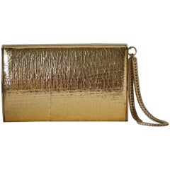 Jimmy Choo Gold leather Clutch