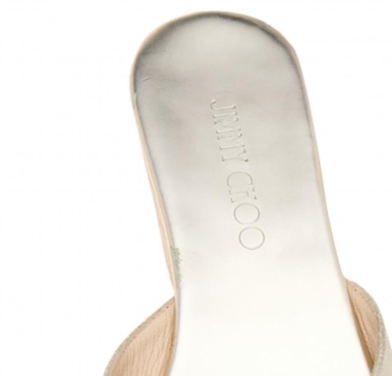 Jimmy Choo cuir doré Prima  Cork Wedge Platform Slide Sandals Size 40 (Sandales à semelles compensées en liège) Pour femmes en vente