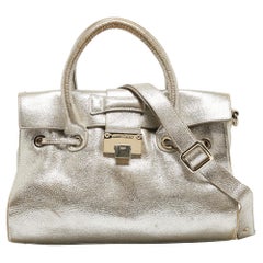 Used Jimmy Choo Gold Leather Rosalie Satchel