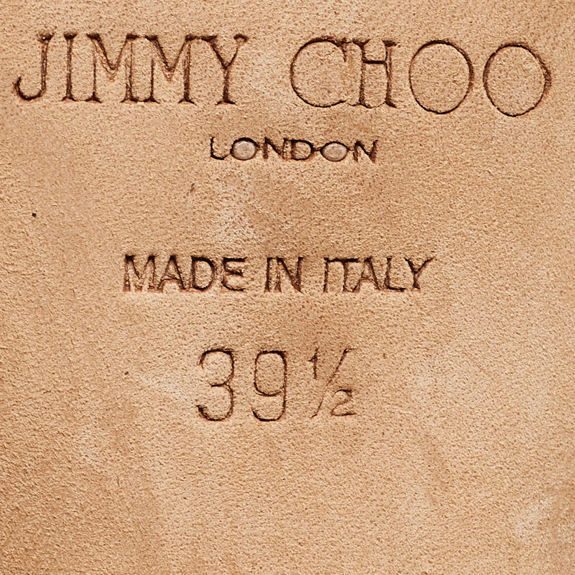 Jimmy Choo Sandalias Linda de tela de lúrex dorada Talla 39.5 3