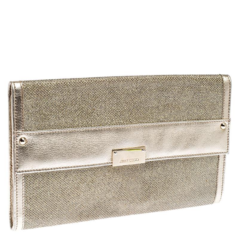jimmy choo clutch gold