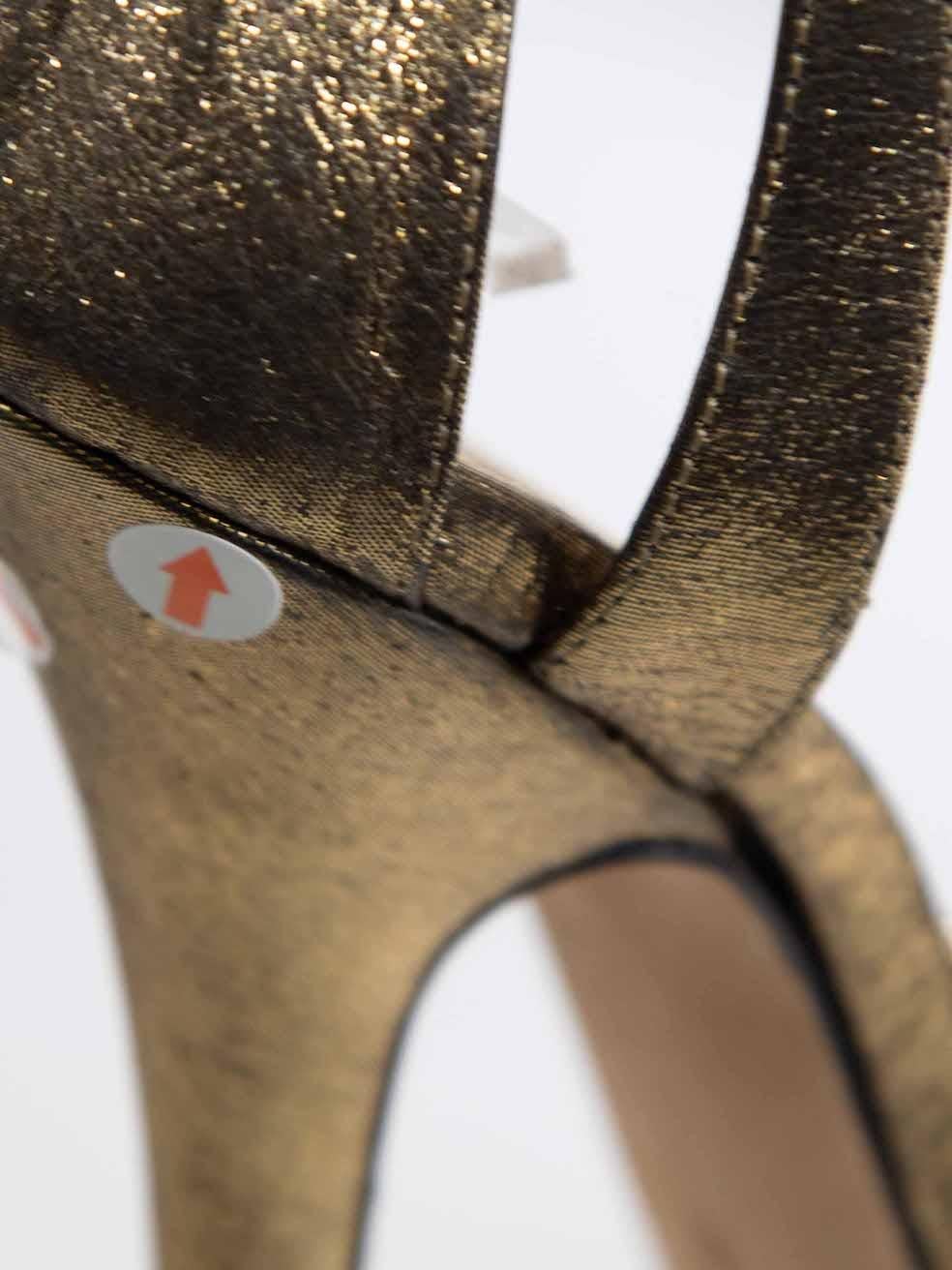 Jimmy Choo Gold Platform Sandals Size IT 36 4