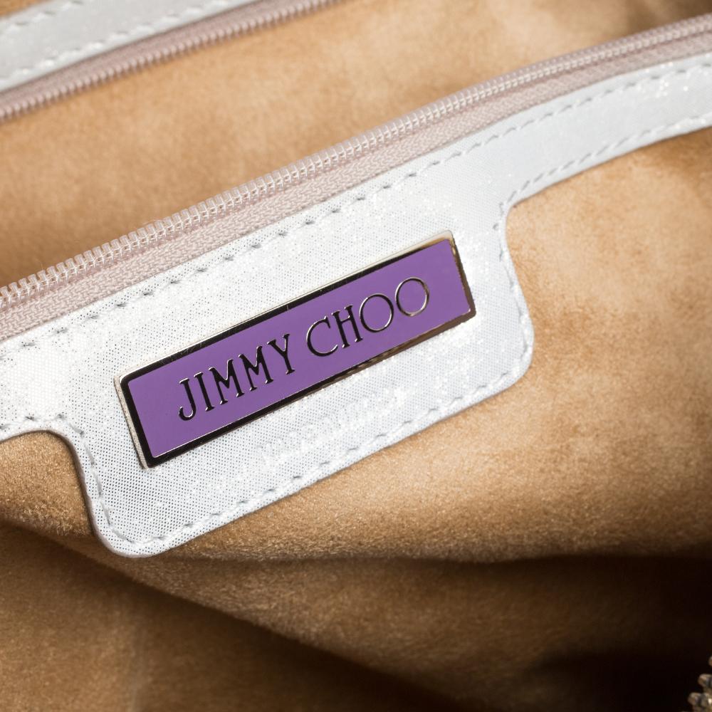 Women's Jimmy Choo Gold Shimmer Leather Mave Foldover Clutch