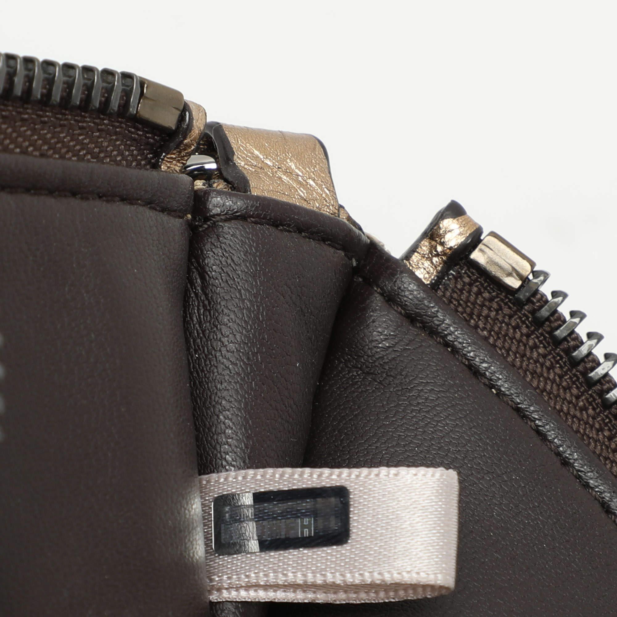 Jimmy Choo Gold Textured Leather Callie Shoulder Bag 2