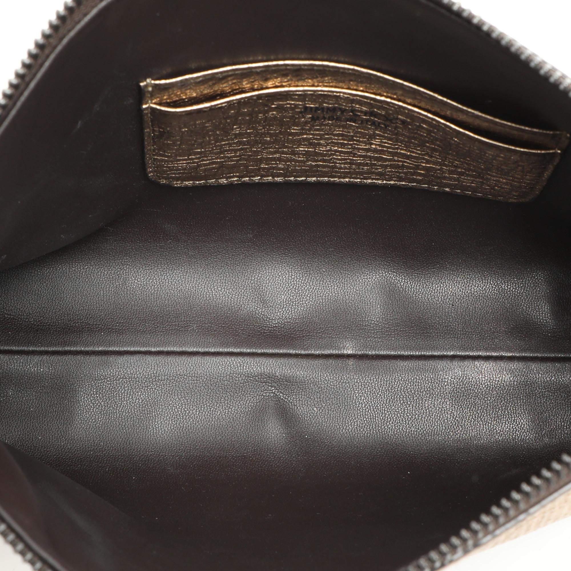 Jimmy Choo Gold Textured Leather Callie Shoulder Bag 4