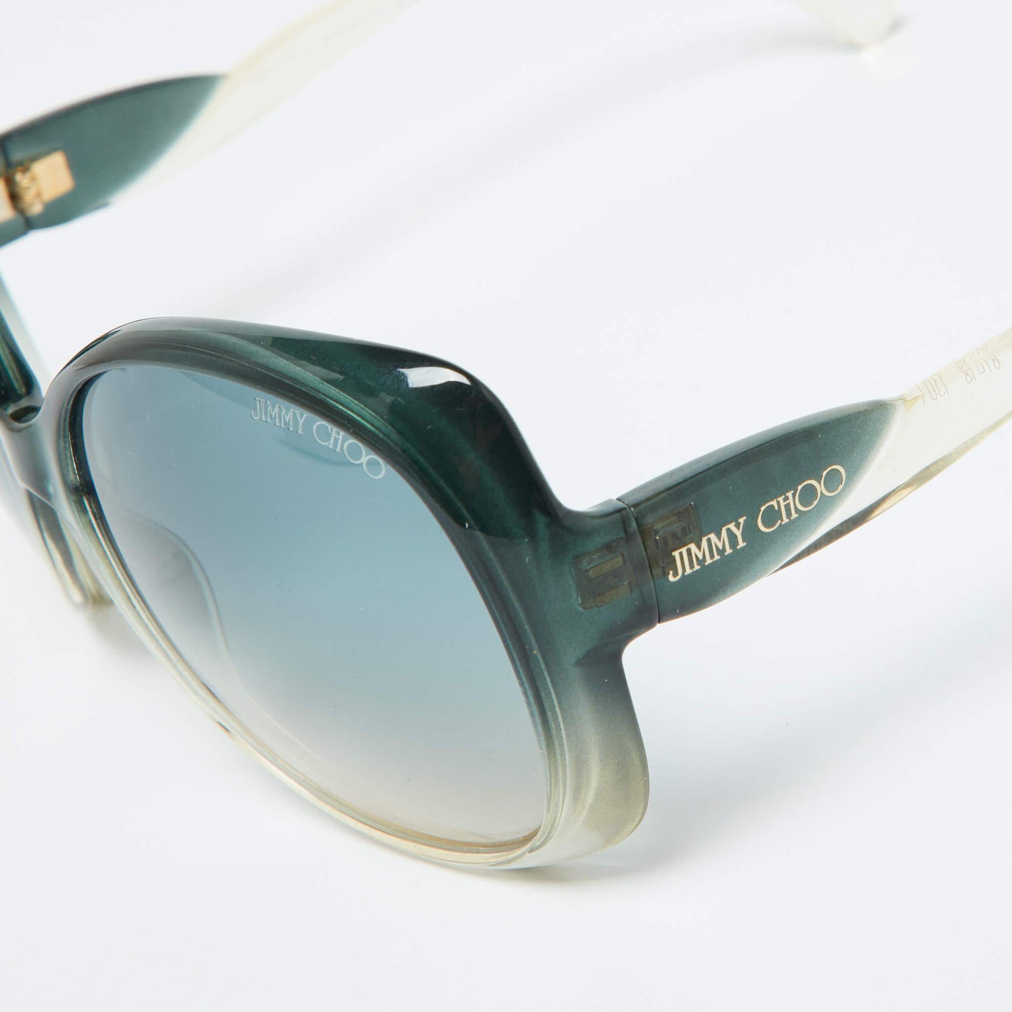 Gray Jimmy Choo Green/Green Gradient Dahlia/S Oversized Sunglasses For Sale