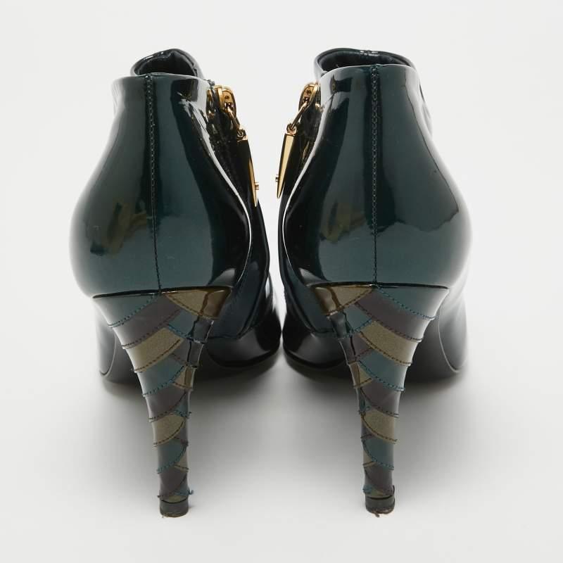 De las mujeres Jimmy Choo Botines de charol verde Talla 35.5 en venta