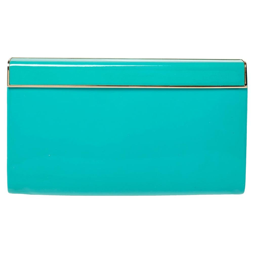 Jimmy Choo Green Patent Leather Cayla Clutch