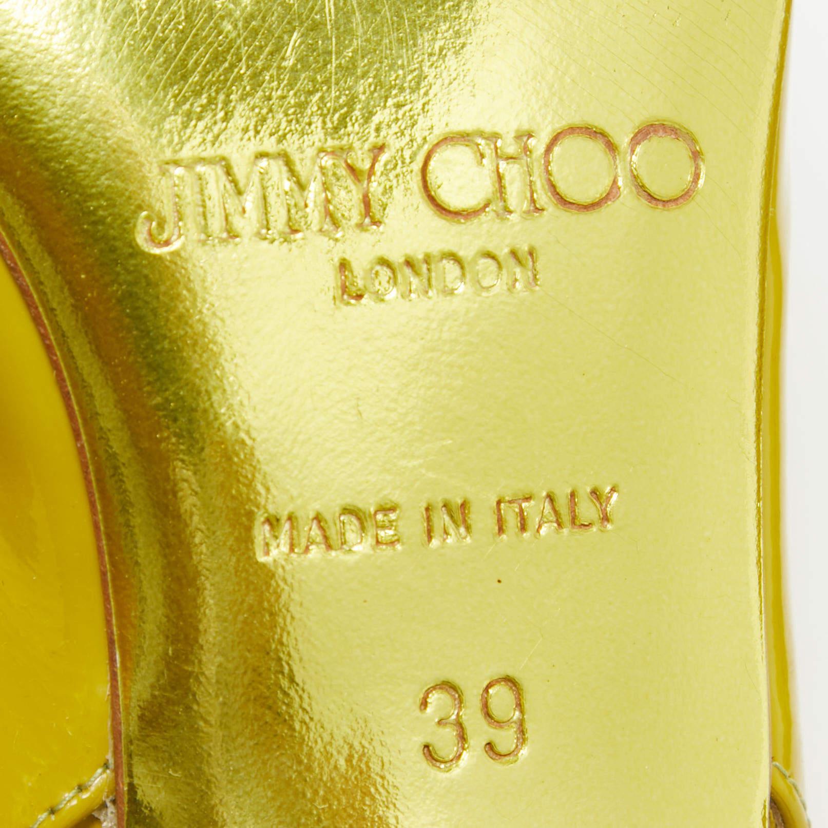 Jimmy Choo - Pumps in pelle verniciata verde taglia 39 3