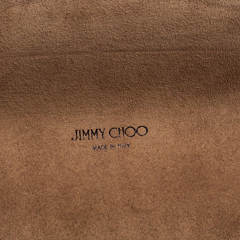 Jimmy Choo Grey Canvas Petite Lockett Shoulder Bag 4