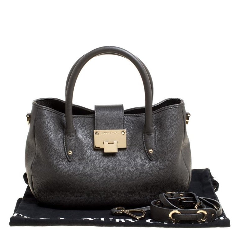 Jimmy Choo Grey Leather Shoulder Bag For Sale at 1stDibs