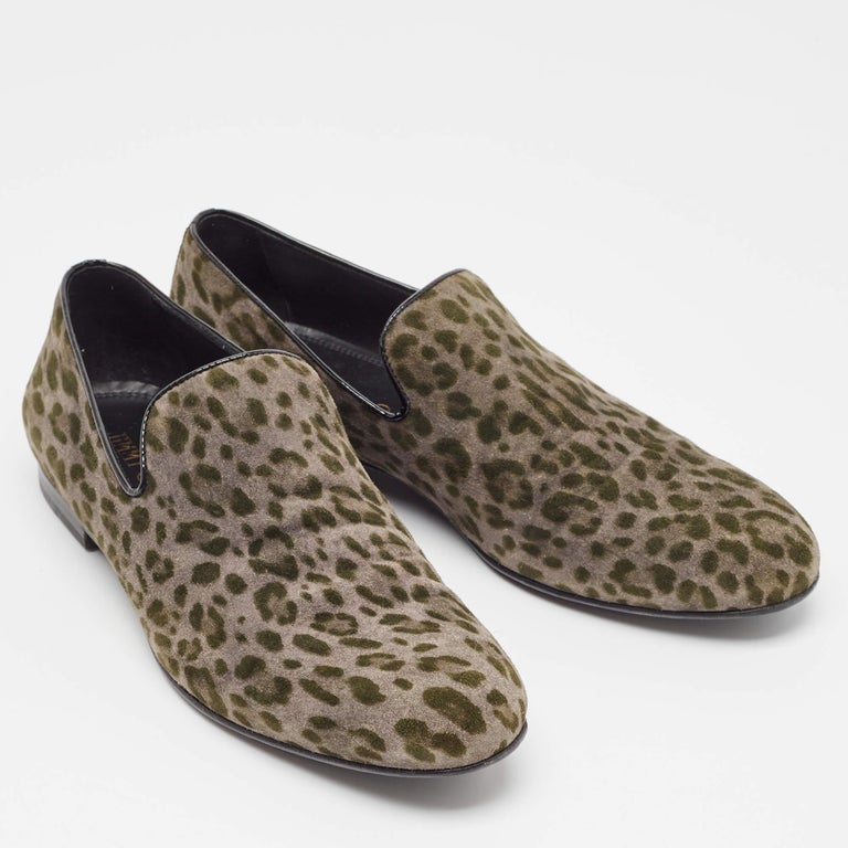 Jimmy Choo Leopard Print Smoking Slippers Jimmy Choo Leopard Flats Top