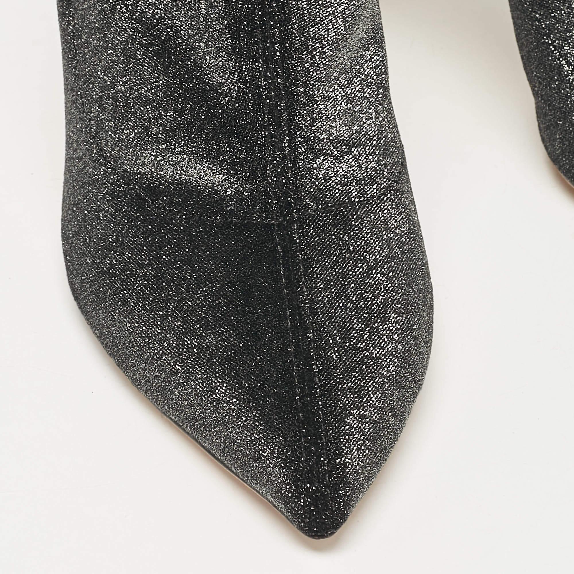 Jimmy Choo Botines de tela de lúrex gris Talla 40.5 en venta 2