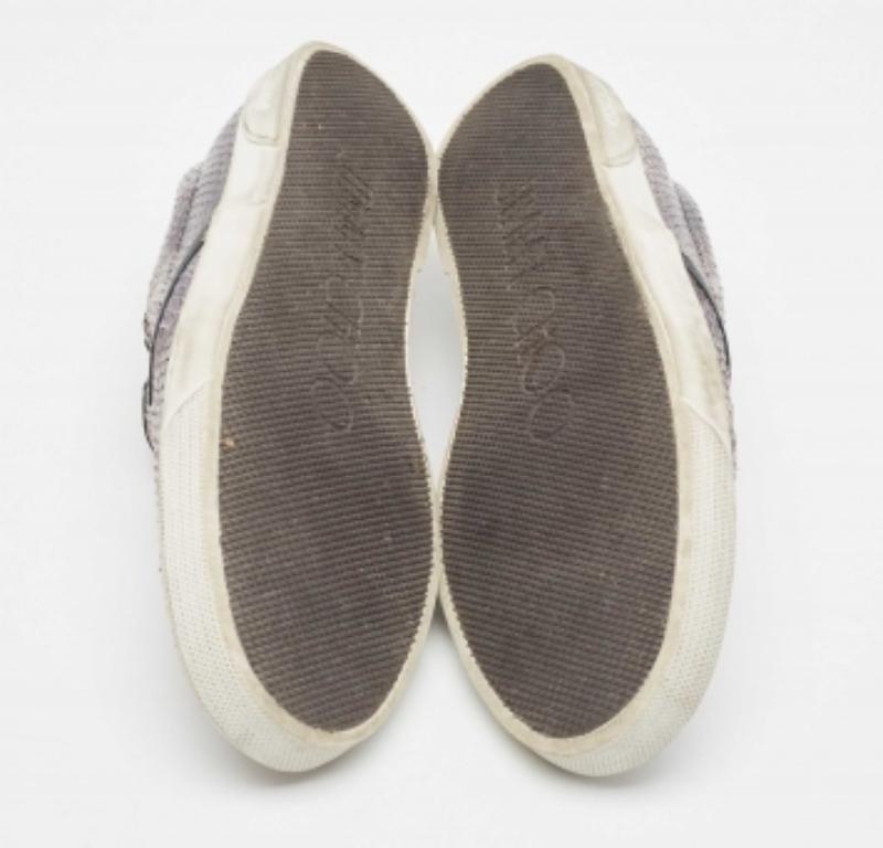 Jimmy Choo Zapatillas Demi Slip On Piel Pitón Gris Tamaño 40 en venta 2