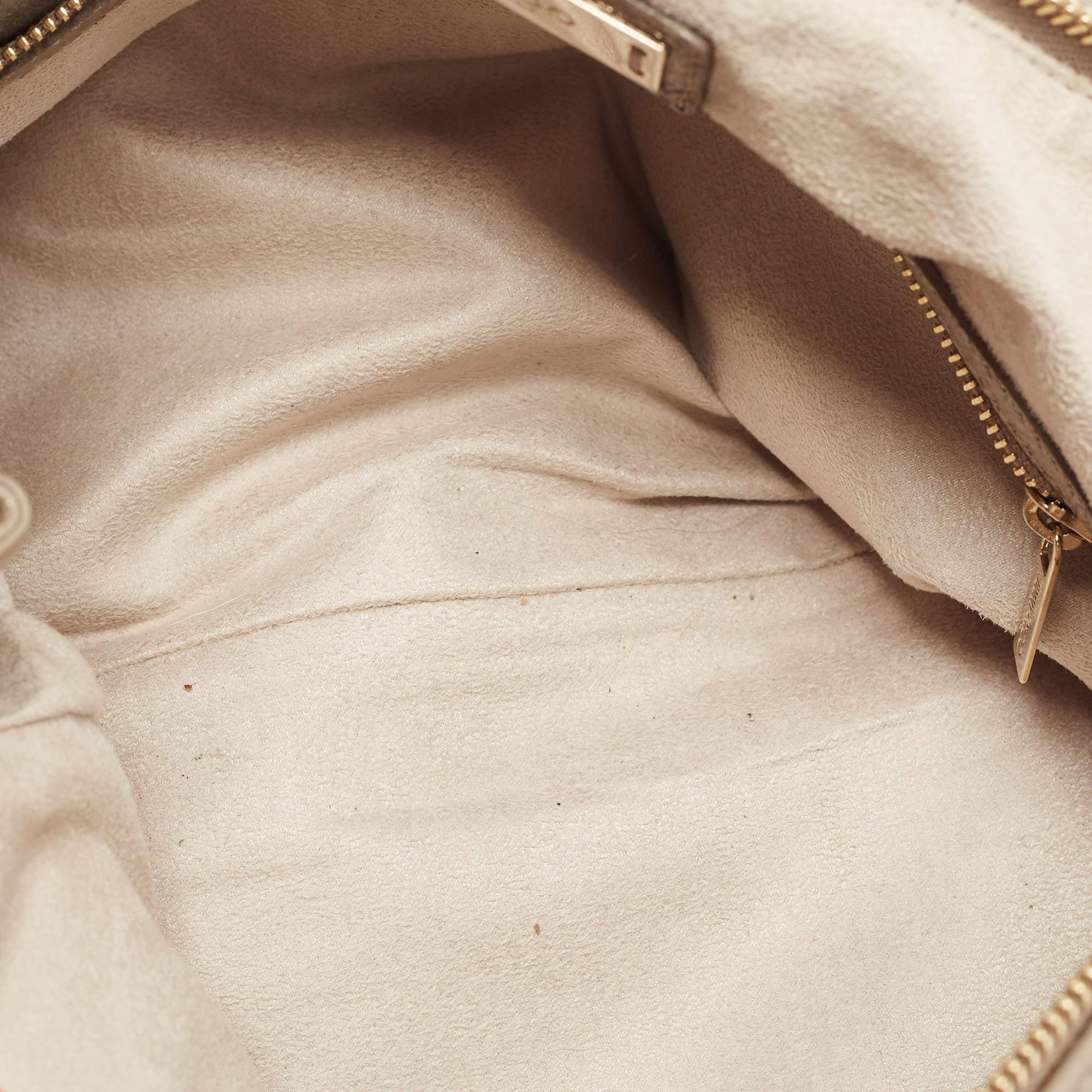 Jimmy Choo Grey Shimmer Leather Flap Shoulder Bag 3