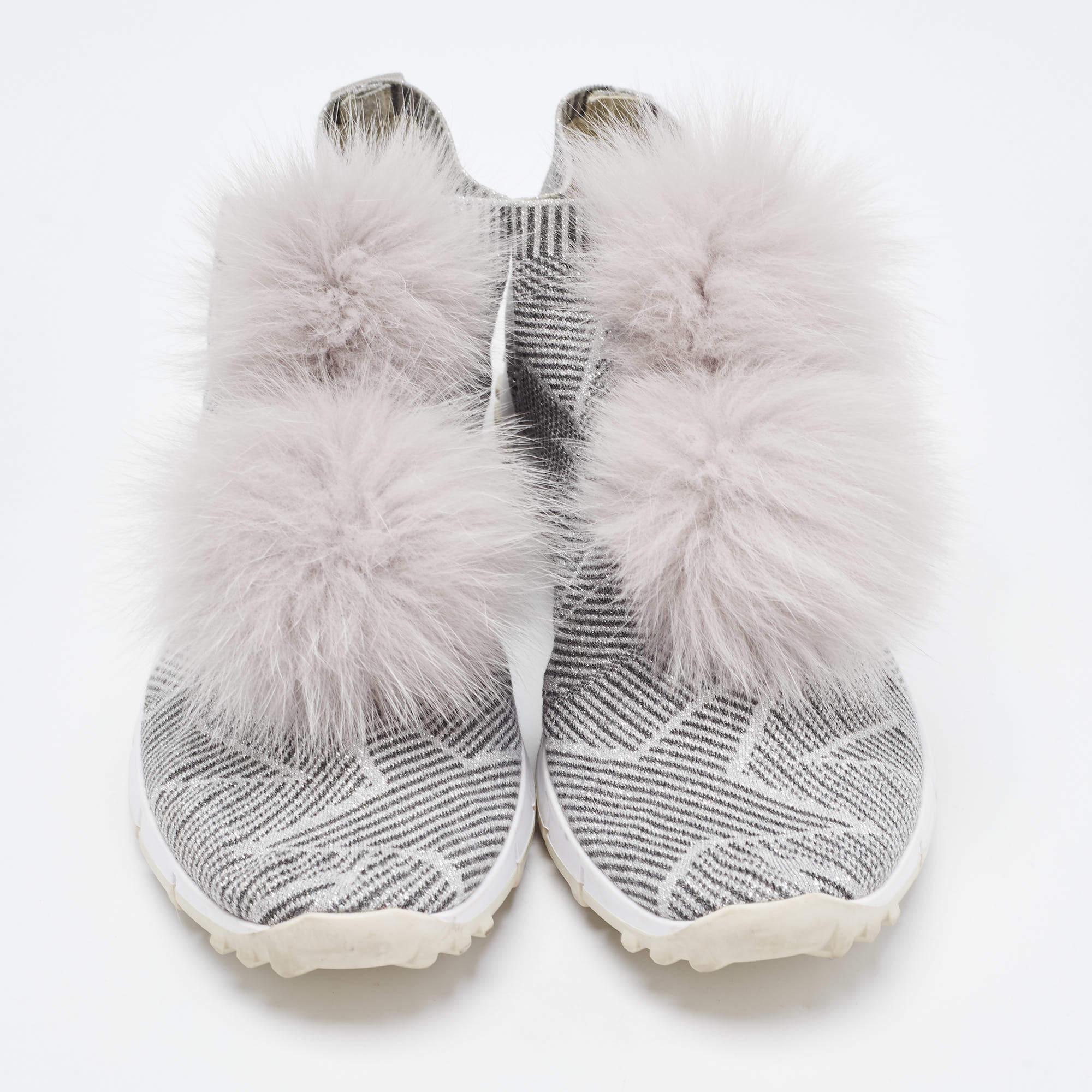 Jimmy choo fur sneakers discount