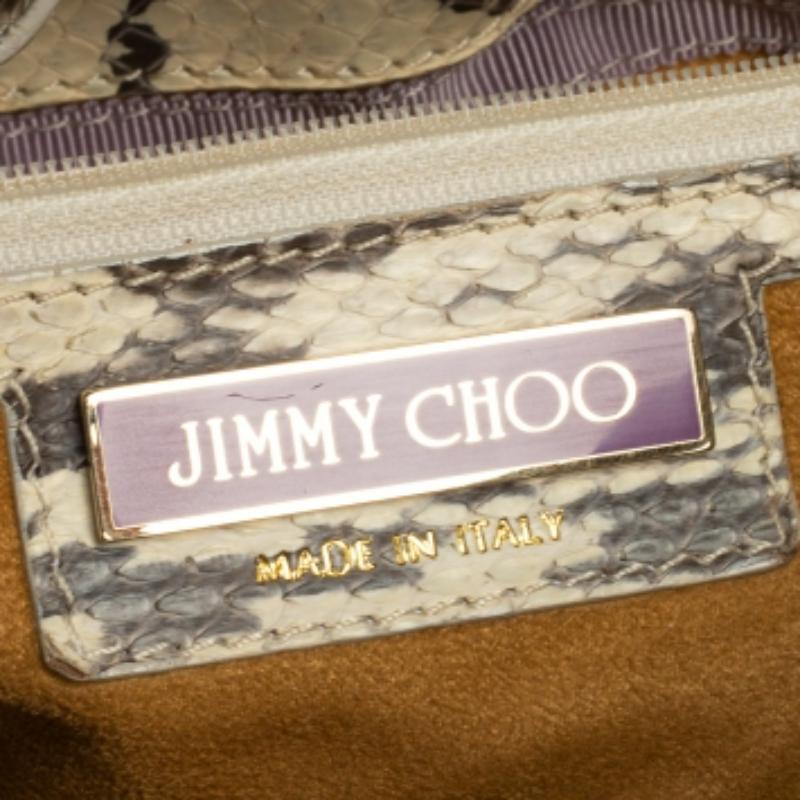 Jimmy Choo Grau/Weiß Wasserschlangen Ramona Umhängetasche 3