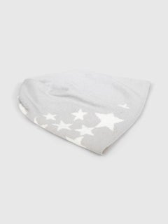 Jimmy Choo Grey Wool Star & Logo Print Beanie