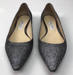 Jimmy Choo Gun metal Pointed Flats-39