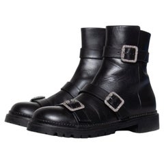 Jimmy Choo, Hank flat jewel buckle ankle boots