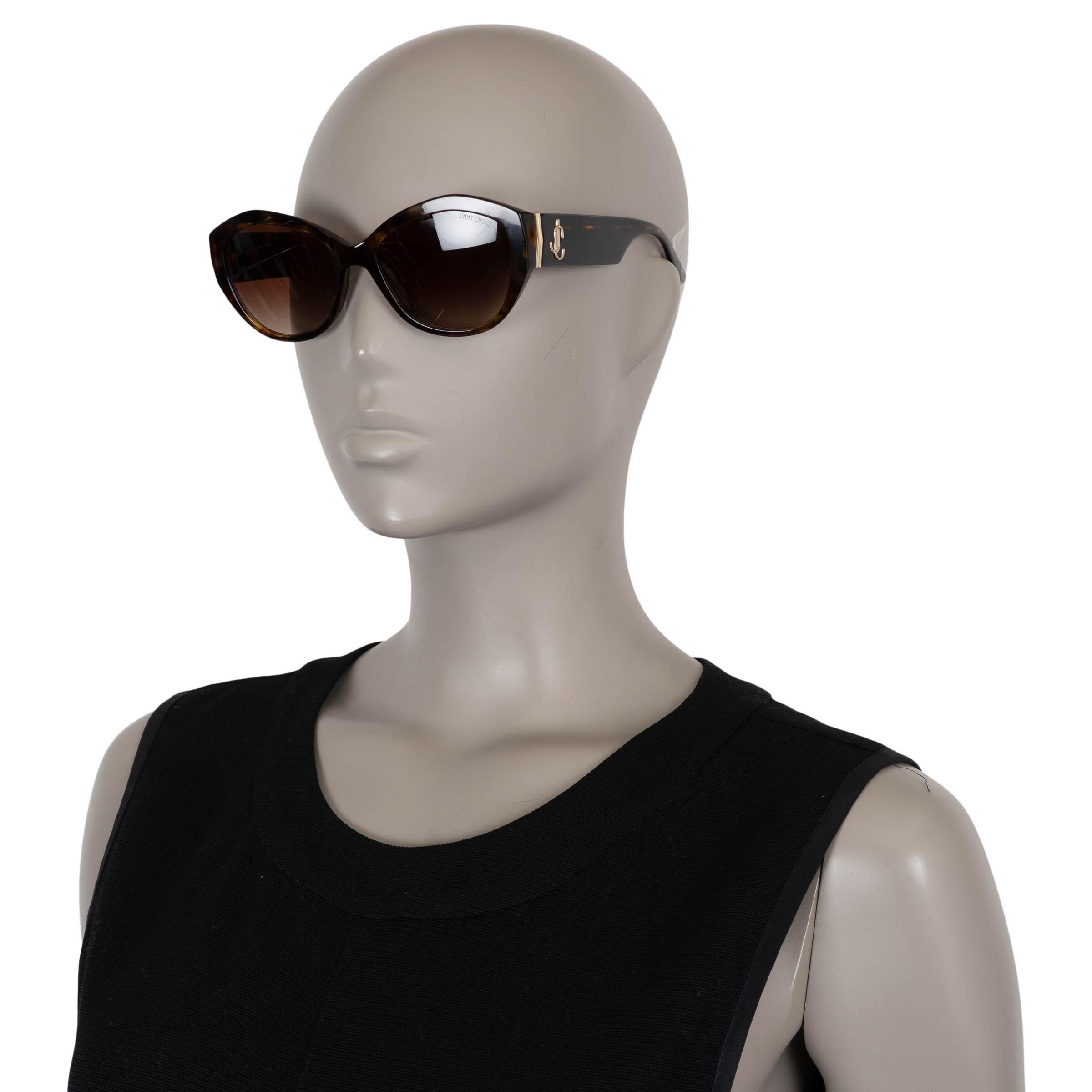 Donna JIMMY CHOO Occhiali da sole Havana ANAHI TORTOISE BUTTERLY Marrone Gradiente 5013U in vendita