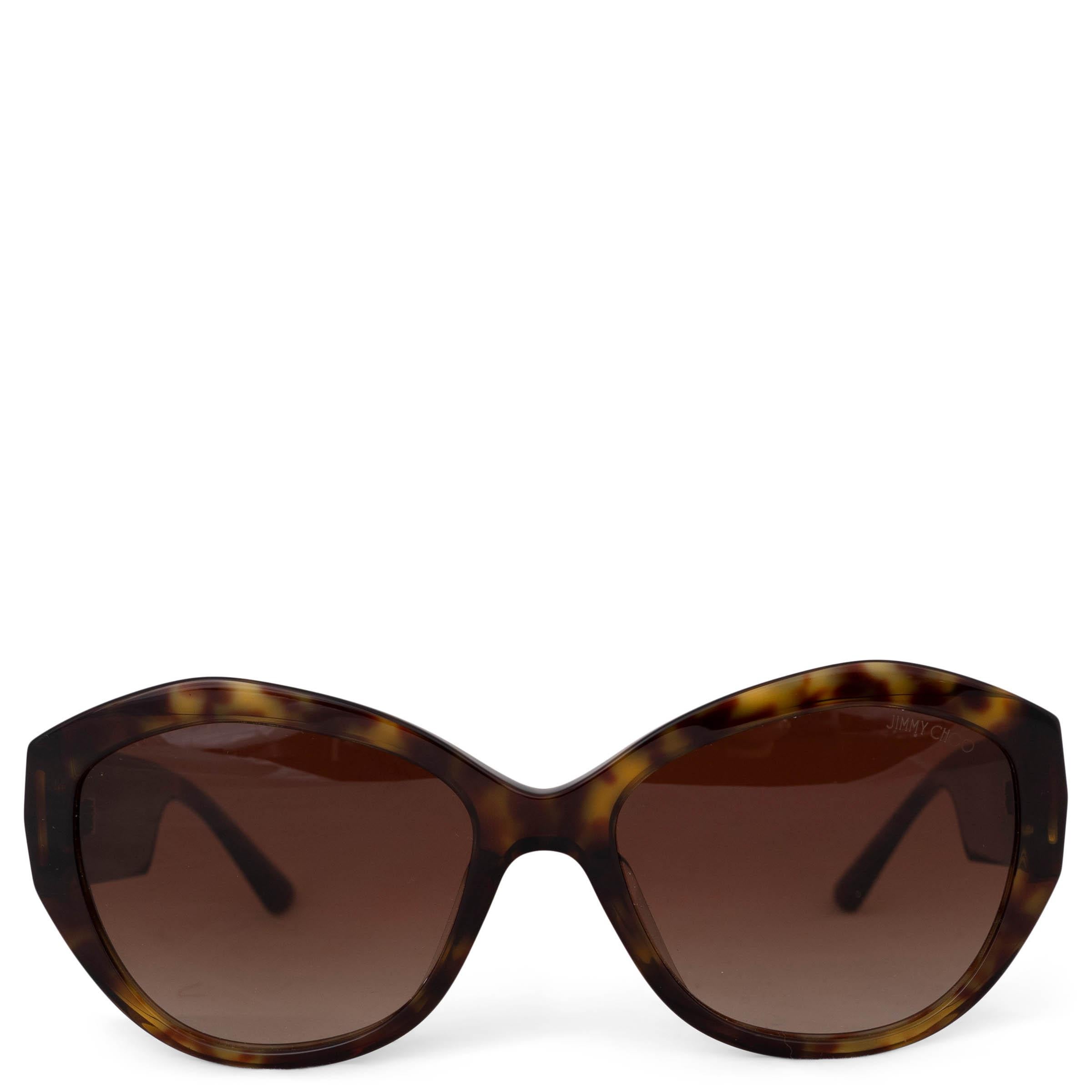 JIMMY CHOO Occhiali da sole Havana ANAHI TORTOISE BUTTERLY Marrone Gradiente 5013U in vendita
