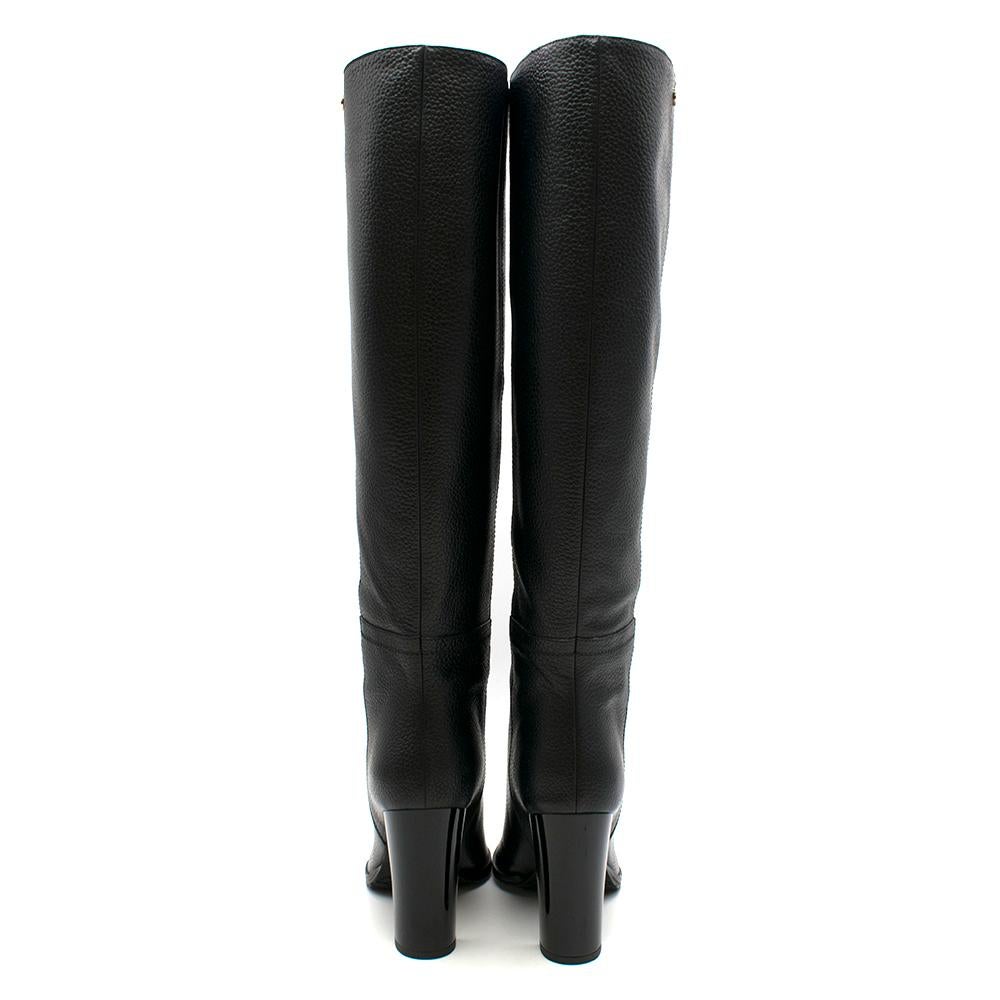 jimmy choo haywood 95 pebbled-leather knee boots