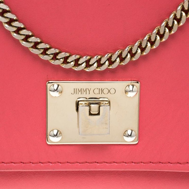 Jimmy Choo Hot Pink Leather Mini Ruby Crossbody Bag For Sale at 1stDibs