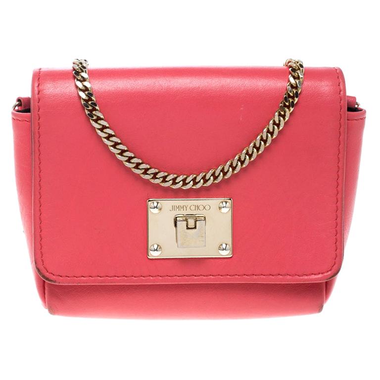 Jimmy Choo Hot Pink Leather Mini Ruby Crossbody Bag For Sale at 1stDibs