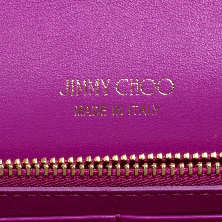 Jimmy Choo Pink Leather Clutch Bag