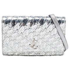 Jimmy Choo JC Embossed Patent Leather Palace Clutch Bag