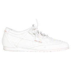 Jimmy Choo Jimmy Choo x Marine Serre White Leather Lace Up Trainers Size IT 39