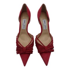 Tacones Mujer Jimmy Choo Kaitence 85 Ante Rojo
