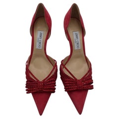 Jimmy Choo Kaitence 85 Red Suede Women
s Heels