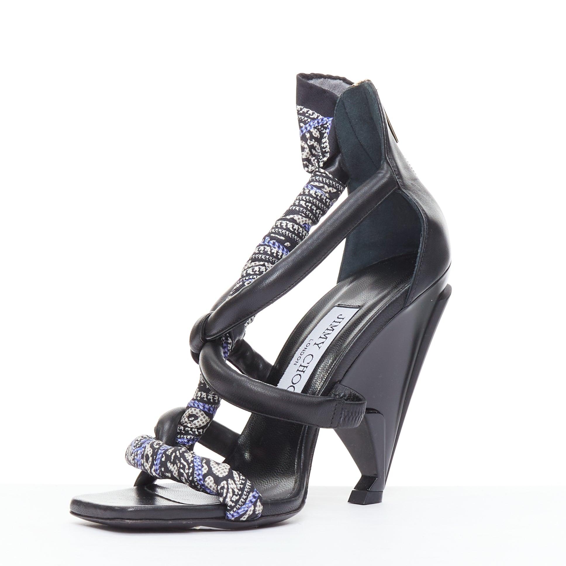 JIMMY CHOO Kalypso escarpins à talons architecturaux noirs EU36,5 Bon état - En vente à Hong Kong, NT