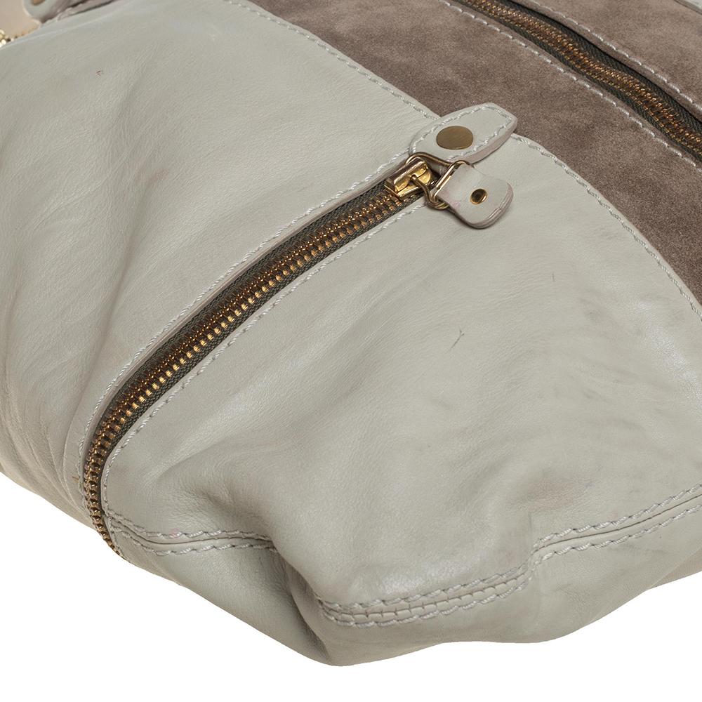 Jimmy Choo Khaki Grün Leder und Wildleder Große Mona Tote 1