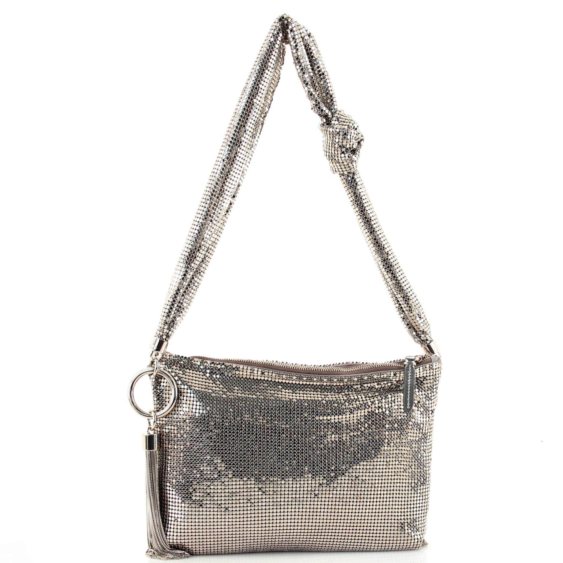 Jimmy Choo Knotted Strap Callie Shoulder Bag Chainmail Mesh at 1stDibs ...
