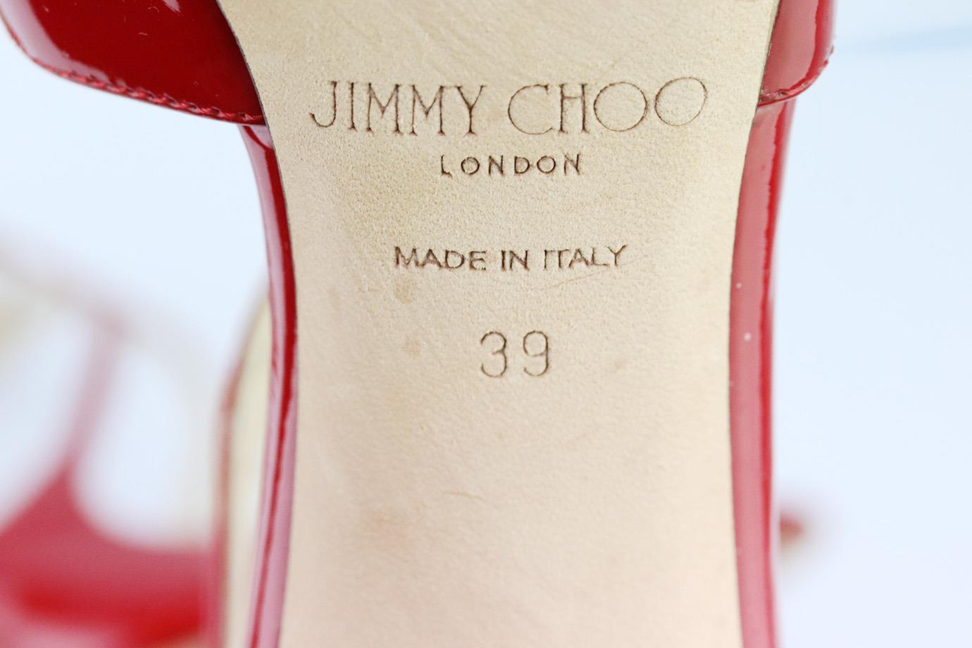 Women's Jimmy Choo Lancer Patent Leather Pumps EU 39 UK 6 US 9