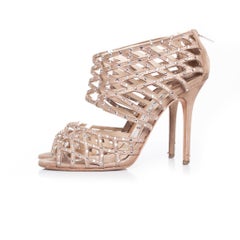 Jimmy Choo, laser cut strass caged sandals