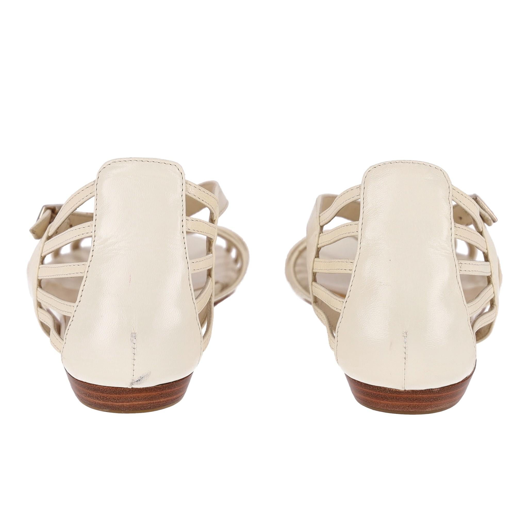Jimmy Choo Leather Gladiator Sandals In Good Condition For Sale In London, GB