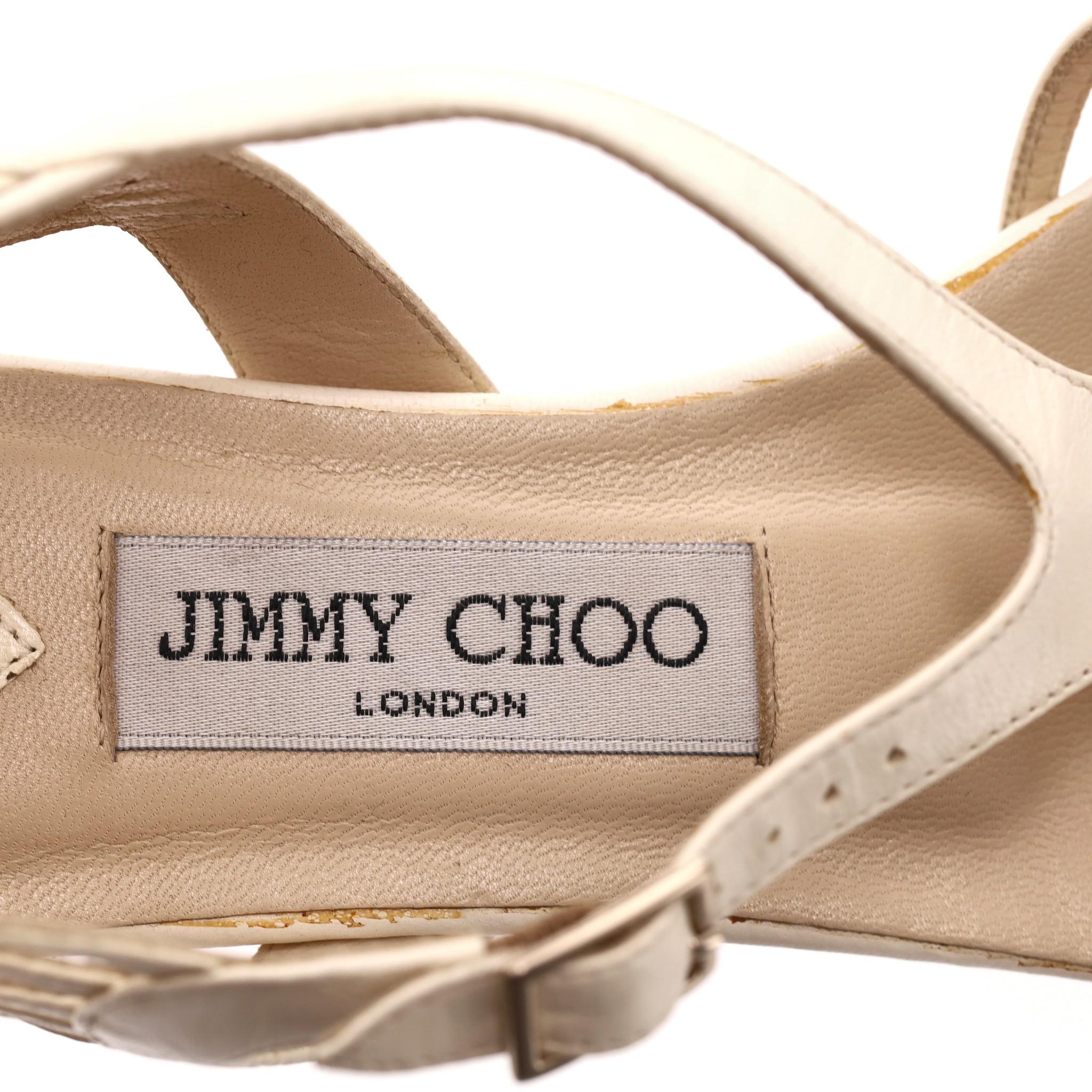 Jimmy Choo Leather Gladiator Sandals For Sale 1