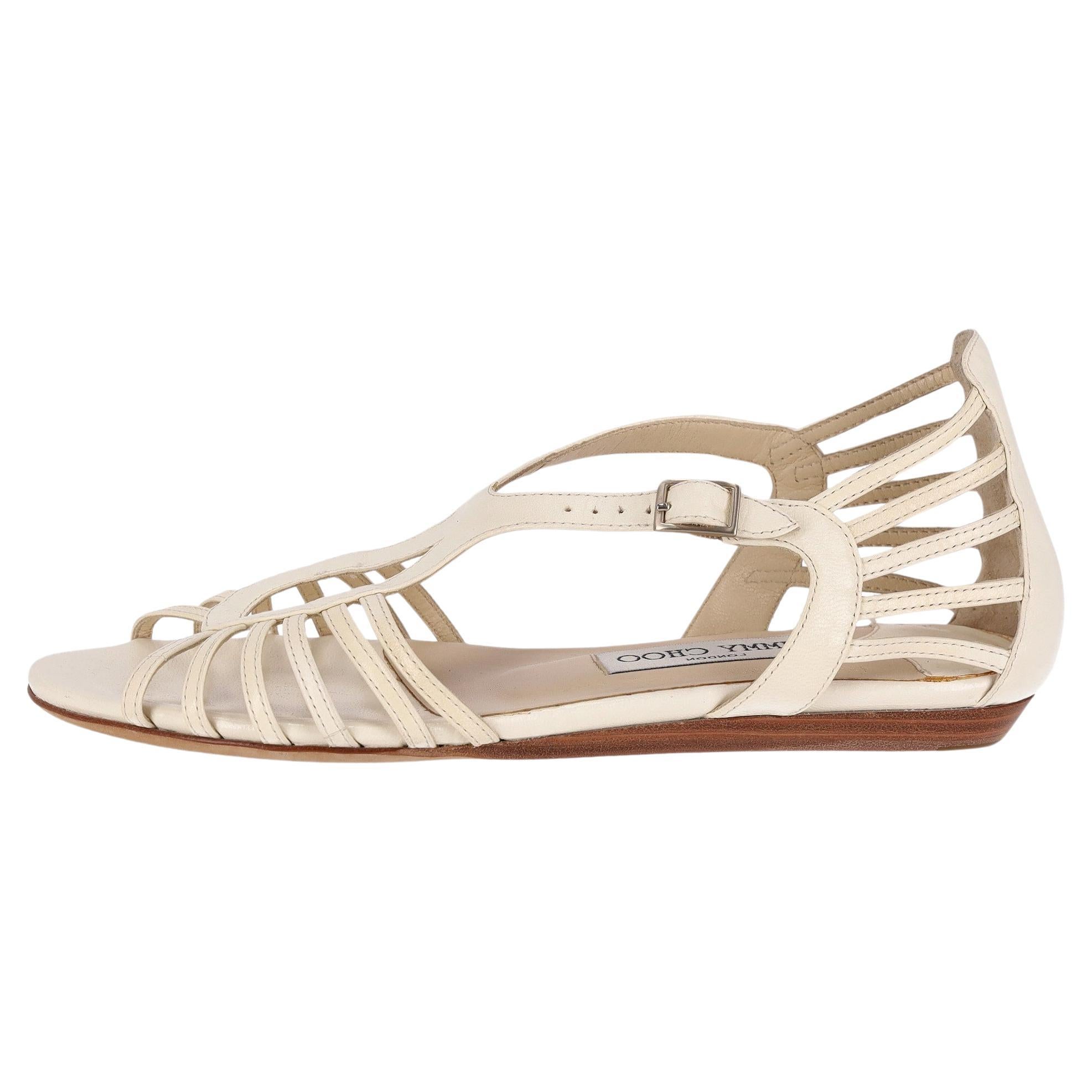 Jimmy Choo Leather Gladiator Sandals For Sale