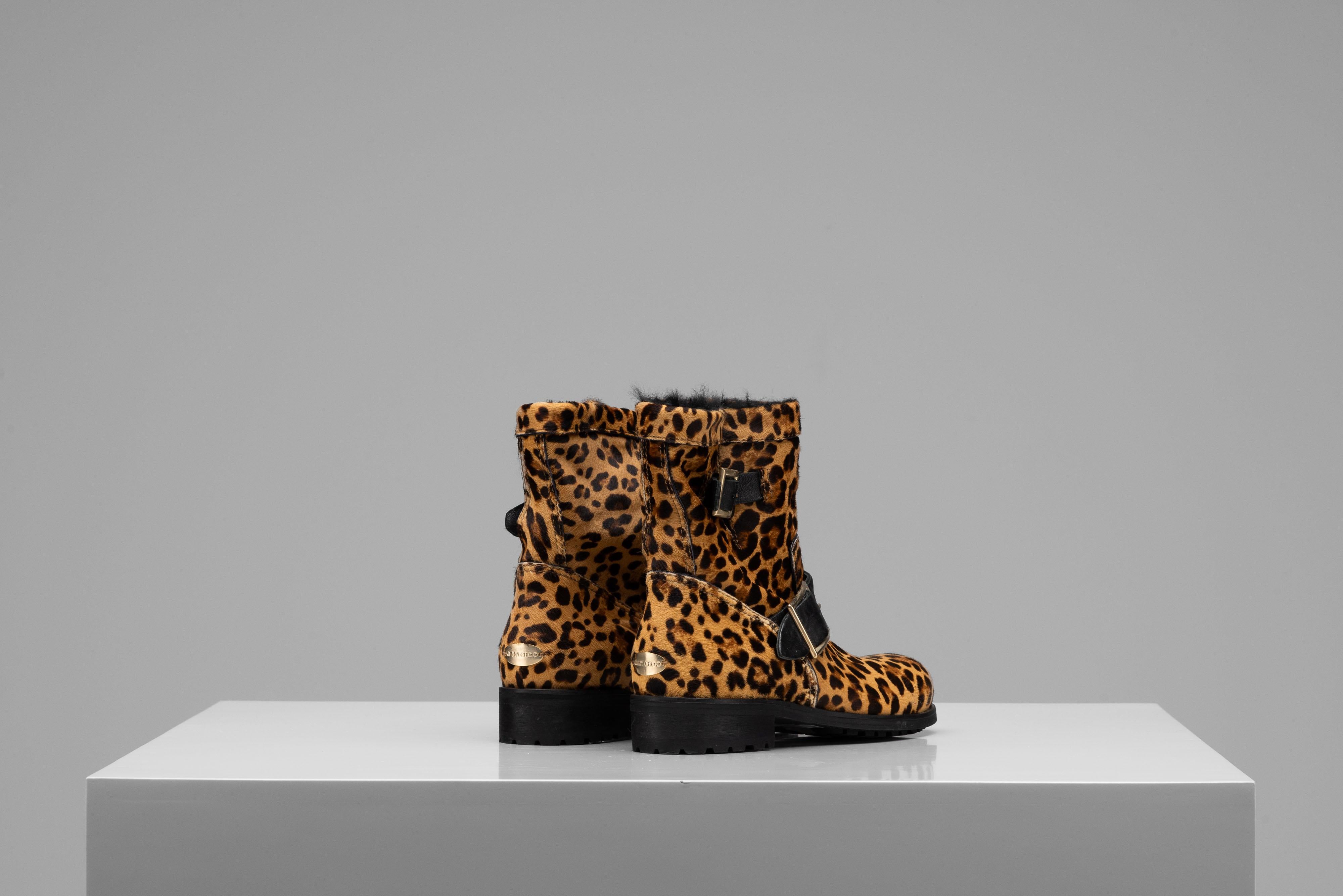 Jimmy Choo Leopard Print Boots Size 36 AS NEW 1