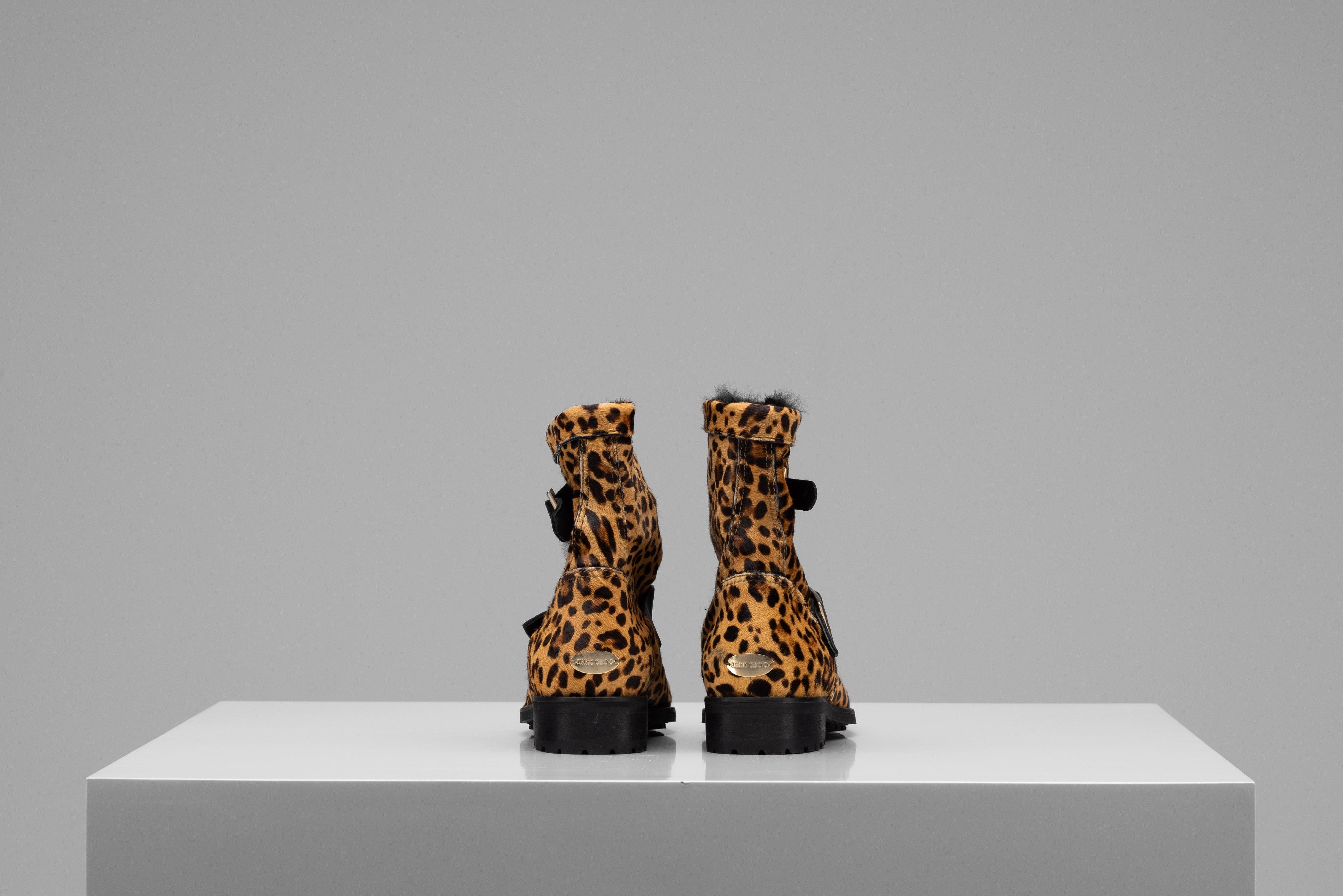 Jimmy Choo Leopard Print Boots Size 36 AS NEW 2
