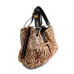 Jimmy Choo Leopard Print Calfhair Alex Bag